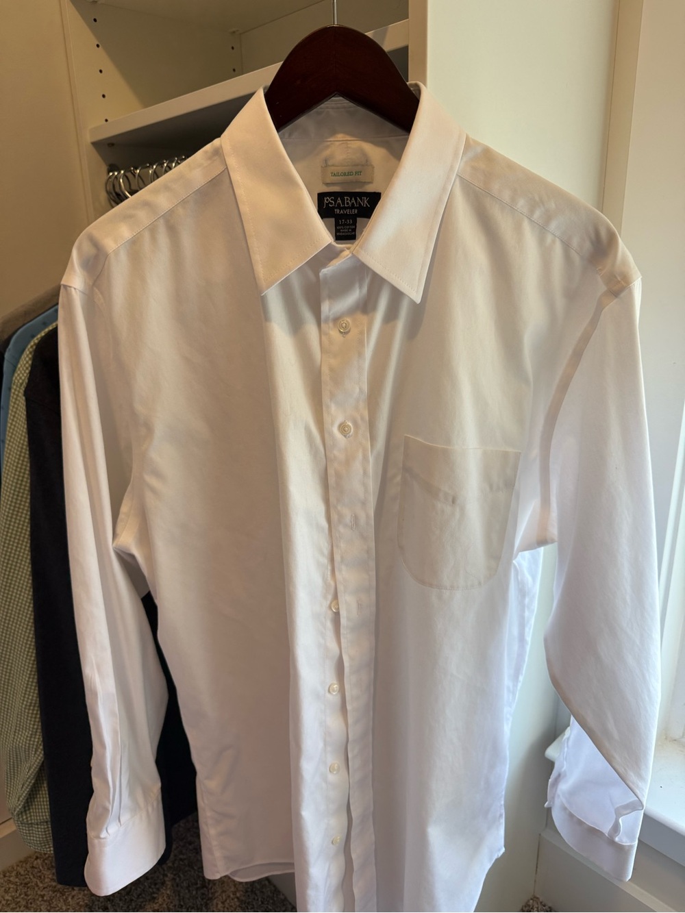 Jos. A. Bank White Men's Button-Down Dress Shirt